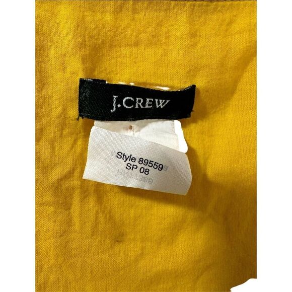 J Crew women’s gold short sleeve v-neck top with back tie size 6. #34-0860 - Picture 2 of 6
